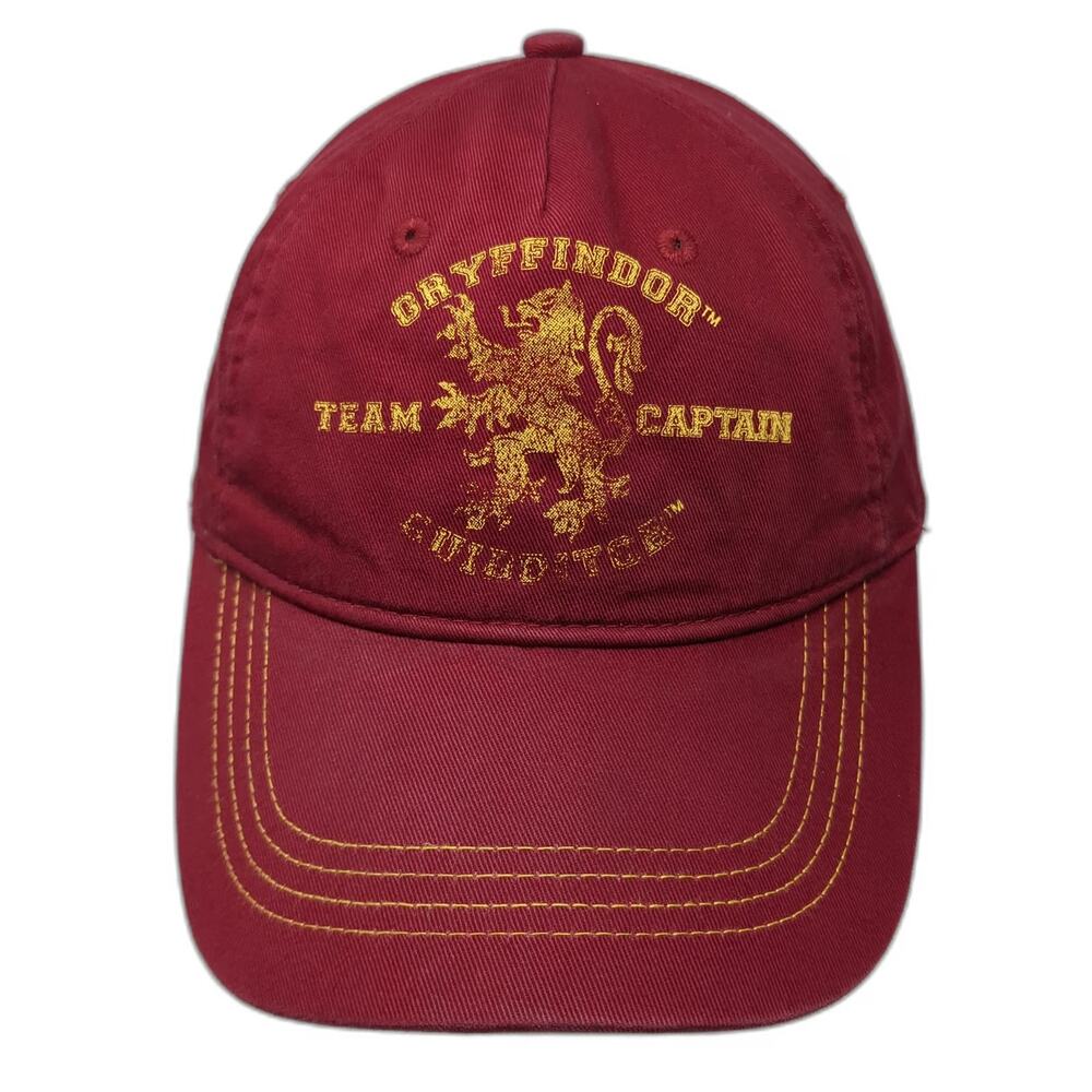 Wizarding World Harry Potter Red 5 Panel One Size Gryffindor Quidditch Hat Gold
